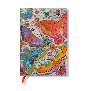 Paperblanks, Paperblanks Notizbuch Flexis, Paperblan Schmetterlinge Midi, liniert, 130mm x 180mm, 176 Seiten, FB4439-0