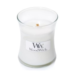 WoodWick, Woodwick - White Tea & Jasmin, WoodWick - Duftkerze, S, Weiss