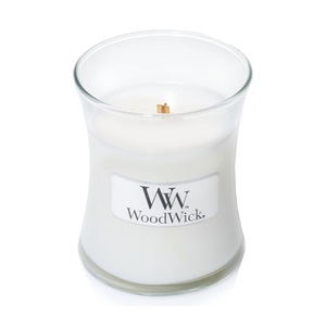 WoodWick, Woodwick - White Tea & Jasmin, WoodWick - Duftkerze, S, Weiss
