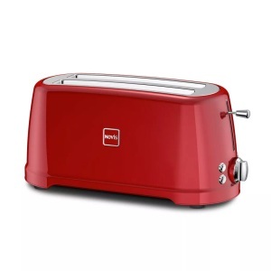 NOVIS, Novis Iconic T4 Langschlitztoaster rot, Novis - Toaster ICONIC - rot - Edelstahl - 44/18/21 cm