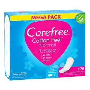 Carefree, Carefree Slipeinlagen Normal Cotton Fresh 76 Stück, Carefree Slipeinlagen Normal Cotton Fresh 76 Stück