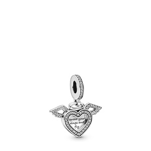 Pandora, Pandora Heart & Angel Wings Hänger Damen, Pandora Heart & Angel Wings Charm Damen
