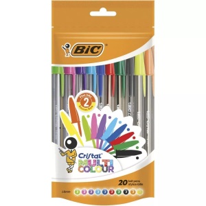 Bic, Bic Kugelschreiber-Set Kugelschreiber-Set 20Stück, Bic Cristal DOY20, assortiert, MultiColour, 942049