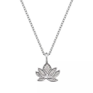 Engelsrufer, Engelsrufer Halskette mit Anhänger Lotus 44cm, Engelsrufer Halsschmuck