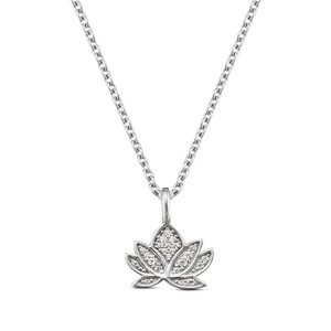 Engelsrufer, Engelsrufer Halskette mit Anhänger Lotus 44cm, Engelsrufer Halsschmuck