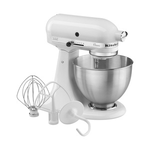 KITCHENAID, Kitchenaid Küchenmaschine K45, Kitchen Aid - Küchenmaschine CLASSIC - weiss - Metall - 29/42/63 cm
