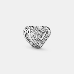 Pandora, Pandora Charm Moments ONE Size, Pandora Sparkling Freehand Heart Charm Damen