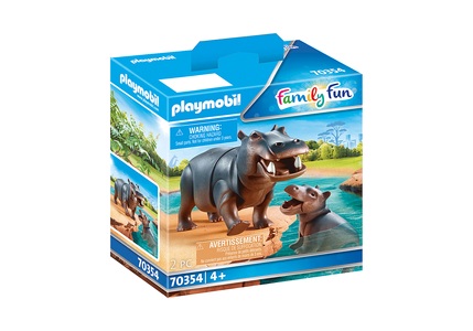 PLAYMOBIL, 70354 Flußpferd mit Baby, Konstruktionsspielzeug, playmobil® Flusspferd mit Baby 70354