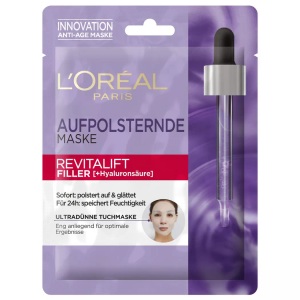 L´Oréal Paris, LOréal Skin Expert - Revitalift Filler Aufpolsternde Anti-Aging Tuchmaske, L'Oréal Paris Revitalift Filler Tuchmaske