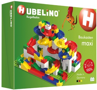 HUBELINO, Hubelino® Baukasten maxi (213-teilig), HUBELINO Kugelbahn »Maxi 213 Teile«, (213 tlg.)
