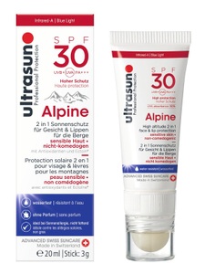 Ultrasun, ultrasun Alpine SPF 30 20 ml + 3 g (1 Stück), Ultrasun Alpine SPF 30 20 ml + 3 g