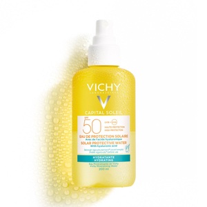 Vichy, Vichy Capital Soleil Frisches Sonnenspray Feuchtigkeitsspendend LSF 50 200 ml, VICHY Capital Boden Solare Schutzmaßnahmen Feuchtwasser SPF50