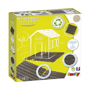 Smoby, Smoby Set mit 6 Platten 45 x 45 cm Set mit 6 Platten 45 x 45 cm, Smoby Bodenschutzmatte »Bodenplatten-Set mit Klicksystem«