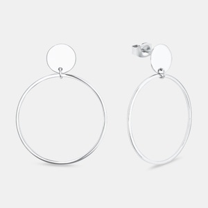 AMOR, Amor Creolen Damen Silber ONE SIZE, Amor - Creolen, One Size, Silber