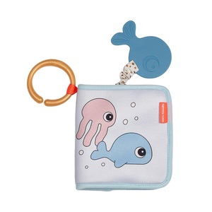 Done by Deer, Done by Deer Badespielzeug Für Babys Unisex Grau, Badebuch SEA FRIENDS (12x12x3) in blau