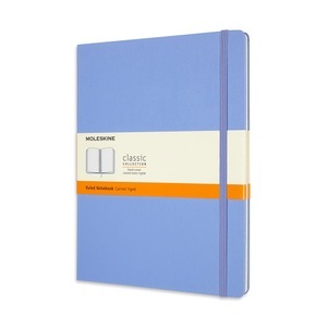 MOLESKINE, Moleskine Notizbuch Extra Large Liniert, Hortensien Blau, Moleskine Notizbuch, HC, XL, liniert, hortensienblau, 192 Seiten, 850833