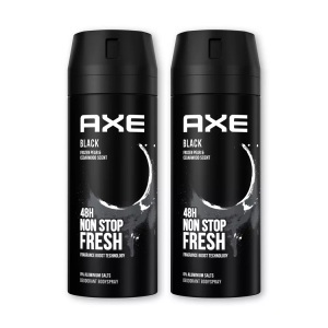 Axe, Axe Deo Spray Black Duo 2 x 150 ml, Axe - Deodorant Black, Duo, 2 x 150 ml
