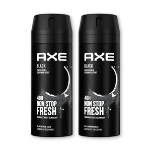 Axe, Axe Deo Spray Black Duo 2 x 150 ml, Axe - Deodorant Black, Duo, 2 x 150 ml