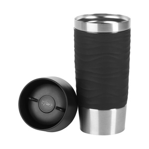 Emsa, Emsa Travel Mug Isolierecher 0.36 Liter schwarz, Emsa Thermobecher »Travel Mug Waves«