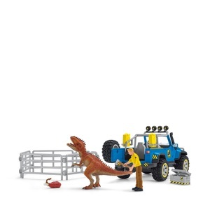 Schleich, Schleich 41464 - Dinosaurs, Geländewagen mit Dino-Außenposten, Spielset, schleich® 41464 Dinosaurs ? Geländewagen mit Dino-Aussenposten