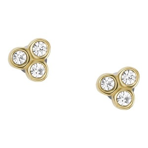 Fossil, Ohrstecker Damen Gold 4mm, Fossil SUTTON Ohrschmuck Damen