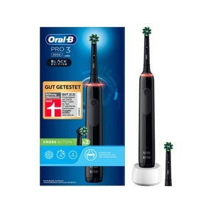 Braun, Oral-B Pro 3 3000 CrossAction Black Edition, Elektrische Zahnbürste, ORAL-B Pro 3 3000 Cross Action - Elektrische Zahnbürste (Schwarz)