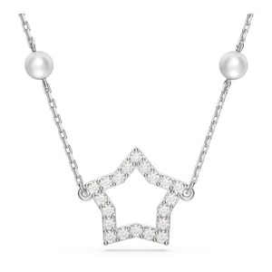Swarovski, Halskette Damen Silberfarben 38.5CM, Swarovski Stella Halsschmuck Damen