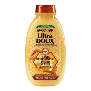 Ultra DOUX, Honig Geheimnisse Aufbauendes Shampoo, Kräftigt, Schützt Und Nährt Strapaziertes Und Brüchiges Haar Damen 300ml, Garnier Ultra Doux Aufbau Shampoo
