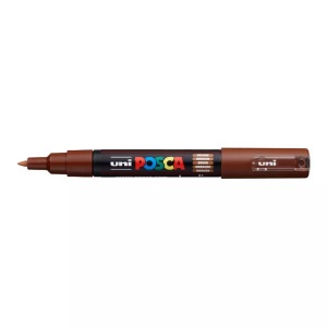 uni-ball, UNI-BALL Posca Marker 7mm PC-1M BROWN brun, uni-ball Posca Marker, 0.7mm, brun, PC-1M BROWN