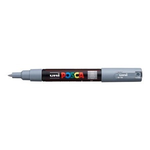 uni-ball, UNI-BALL Posca Marker 7mm PC-1M GREY gris, uni-ball Posca Marker, 0.7mm, gris, PC-1M GREY