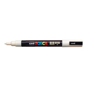 uni-ball, UNI-BALL Posca Marker 0,9-1,3mm PC-3M IVORY elfenbein, Rundspitze, uni-ball Posca Marker, 0,9-1,3mm, elfenbein, Rundspitze, PC3M elfenbe