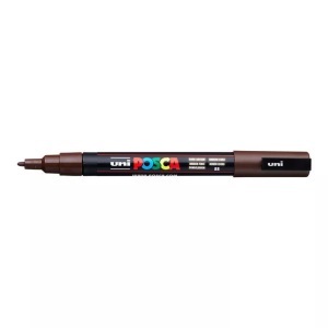 uni-ball, UNI-BALL Posca Marker 0.9-1.3mm PC-3M Dark brown dunkelbraun, uni-ball Posca Marker, 0.9-1.3mm, dunkelbraun, PC-3M Dark b