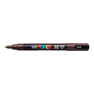 uni-ball, UNI-BALL Posca Marker 0.9-1.3mm PC-3M Dark brown dunkelbraun, uni-ball Posca Marker, 0.9-1.3mm, dunkelbraun, PC-3M Dark b