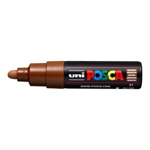 uni-ball, UNI-BALL Posca Marker 4.5-5.5mm PC-7M BROWN braun, Rundspitze, uni-ball Posca Marker, 4.5-5.5mm, braun, Rundspitze, PC-7M BROWN