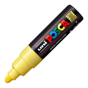 uni-ball, UNI-BALL Posca Marker 4.5-5.5mm PC-7M YELLOW gelb, Rundspitze, uni-ball Posca Marker, 4.5-5.5mm, gelb, Rundspitze, PC-7M YELLOW