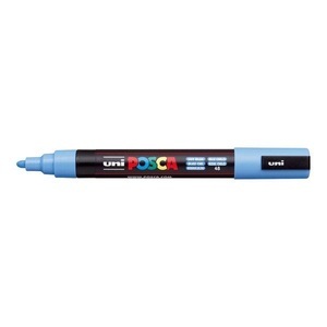 uni-ball, UNI-BALL Posca Marker 1,8-2,5mm PC5M SKYBLUE himmelblau, Rundspitze, uni-ball Posca Marker, 1,8-2,5mm, himmelblau, Rundspitze, PC5M himmelb