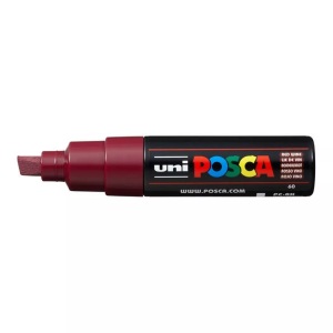 uni-ball, UNI-BALL Posca Marker 8mm PC8K RED WIN bordeaux, Keilspitze, uni-ball Posca Marker, 8mm, bordeaux, Keilspitze, PC8K bordeau