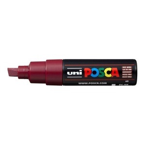 uni-ball, UNI-BALL Posca Marker 8mm PC8K RED WIN bordeaux, Keilspitze, uni-ball Posca Marker, 8mm, bordeaux, Keilspitze, PC8K bordeau