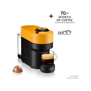 De Longhi, De Longhi ENV90.Y Vertuo Pop Kaffeemaschine gelb, Nespresso Vertuo Pop Kaffeemaschine von De'Longhi Mango Yellow
