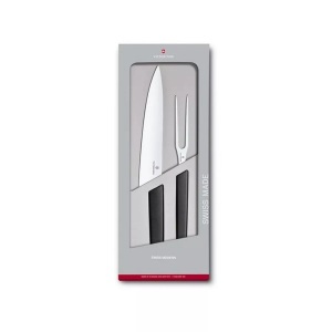 Victorinox Schweiz, Swiss Modern Tranchier-Set, 2-teilig Victorinox Schweiz (schwarz, 21 cm), Victorinox Swiss Modern Tranchier 2er Set schwarz