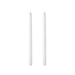 UYUNI Lighting, UYUNI Lighting LED Stabkerzen Set, 2,3 x 25 cm, ivory, UYUNI - LED-Kerze NORDIC-LED - weiss - Wachs - 25 cm