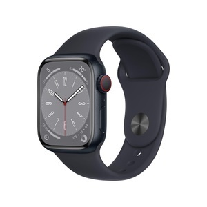 Apple, APPLE Watch Series 8 (GPS + Cellular) 41 mm - Smartwatch (Regular 130 - 200 mm, Fluorelastomer, Midnight Aluminum/Midnight), Apple Watch Series 8 4G (41mm, 32GB, Midnight)