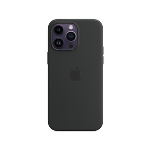 Apple, APPLE Silikon Case mit MagSafe - Schutzhülle (Passend für Modell: Apple iPhone 14 Pro Max), Apple Silicon Case MagSafe Case Apple iPhone 14 Pro Max Mitternacht Induktives Laden, Stoßfest