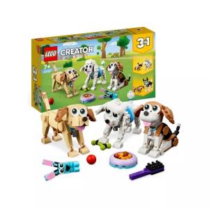 LEGO, 31137 Creator 3-in-1 Niedliche Hunde, Konstruktionsspielzeug, LEGO® Konstruktionsspielsteine »Hunde«
