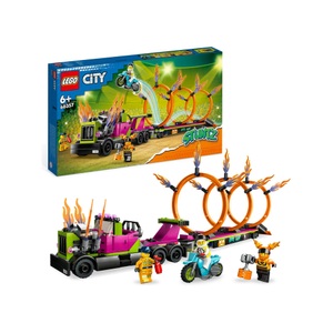 LEGO, 60357 City Stunttruck mit Feuerreifen-Challenge, Konstruktionsspielzeug, LEGO® Konstruktionsspielsteine »Stunttruck mit Feuerreifen-Challenge (60357), LEGO® City Stuntz«, (479 St.)