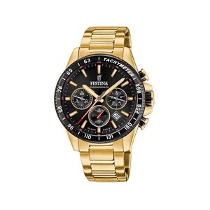 Festina, Chronograph Uhr Herren Gold 45mm, Festina F20634/5 Timeless Chronograph Herrenuhr