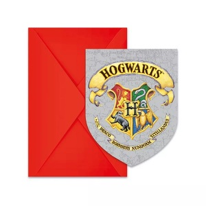 Procos, 6 Harry Potter Einladungskarten Multicolor, Amscan Geburtstagskarte Harry Potter 6 Stück