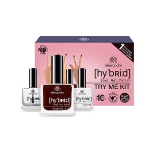 Alessandro, Hybrid Try Me Set Rouge Noir Unisex ROUGE NOIR 8ml, Alessandro Alessandro Try Me Kit nagellack 1.0 pieces