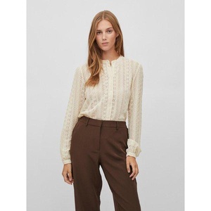 Bluse, Langarm Damen Ecru L