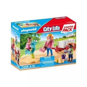 PLAYMOBIL, 71258 City Life Starter Pack Erzieherin mit Bollerwagen, Konstruktionsspielzeug, Playmobil® Konstruktions-Spielset »Starter Pack, Erzieherin mit Bollerwagen (71258), City Life«, (25 St.), Made in Europe